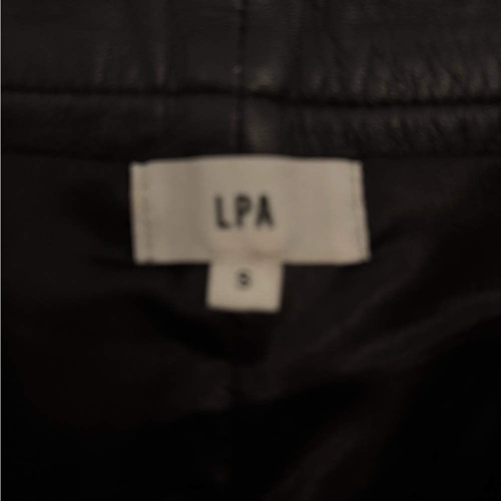 LPA Black Leather front zip Pants - Picture 8 of 8